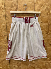 Vintage Y2K Adidas Indiana University Hoosiers beige maroon basketball college team shorts size smal