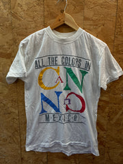 Vintage 90s Cancun Mexico single stitch souvenir white t-shirt size large