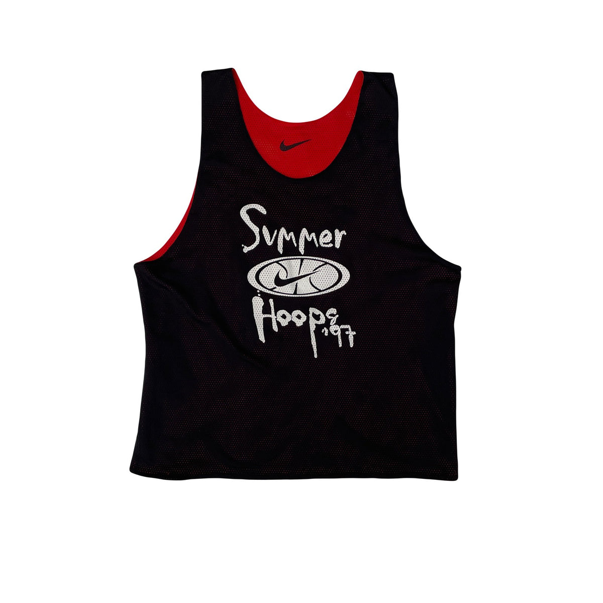 Nike Summer Hoops 97 Reversible Basketball Tank Top Men's XL Black Red