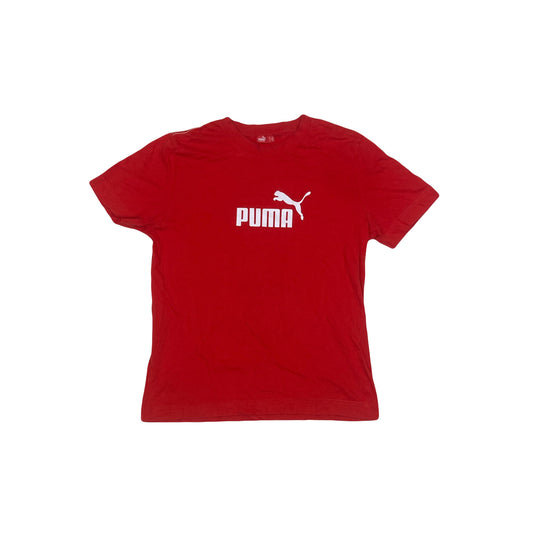 Vintage Y2K Puma ladies red spell out t shirt size medium