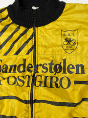 Vintage 60s Sanderstølen Postgiro Cycle Jacket Yellow Black Historic L'Eroica