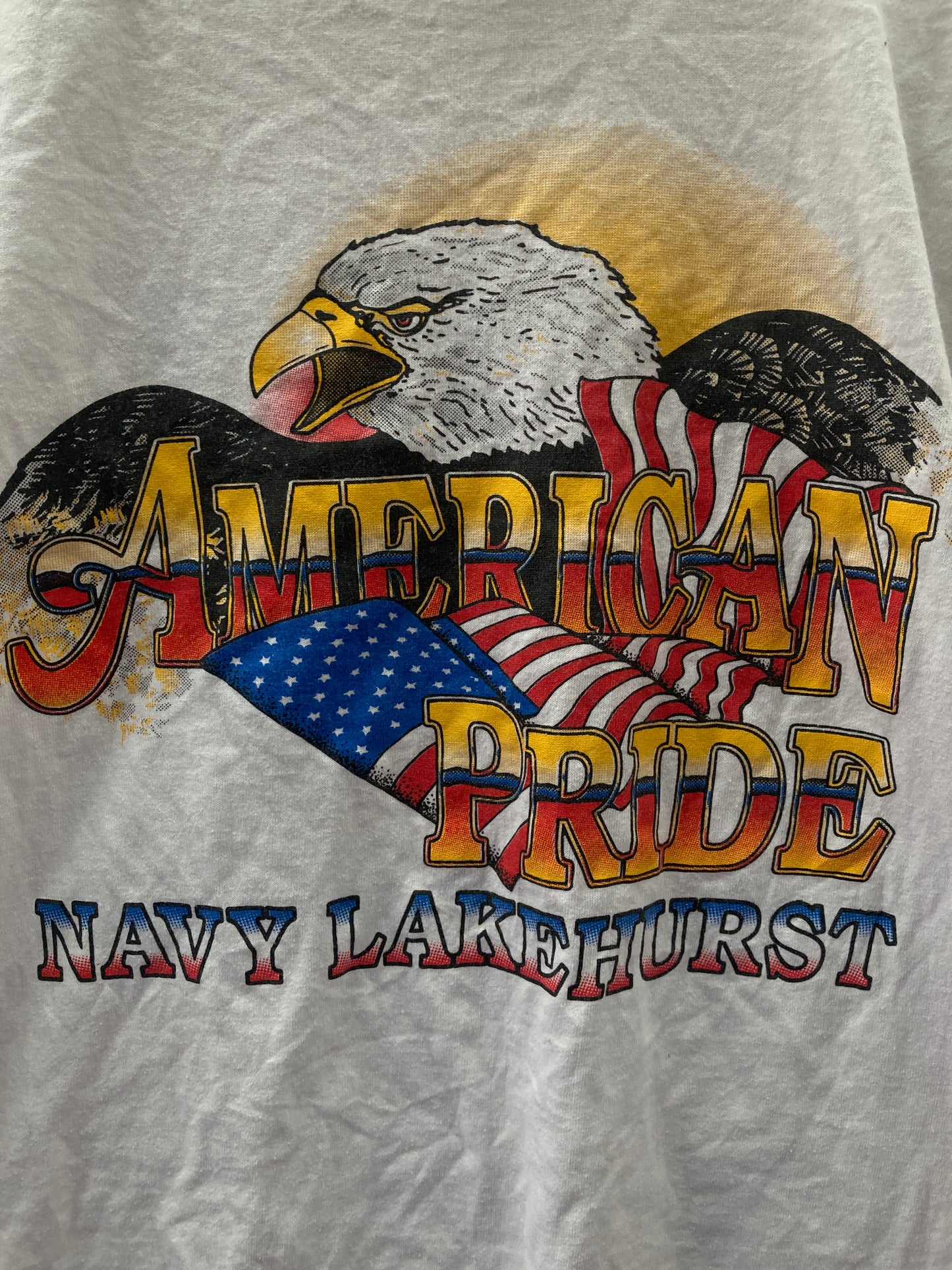 Vintage 90s Eagle American Pride single stitch white souvenir t-shirt size M