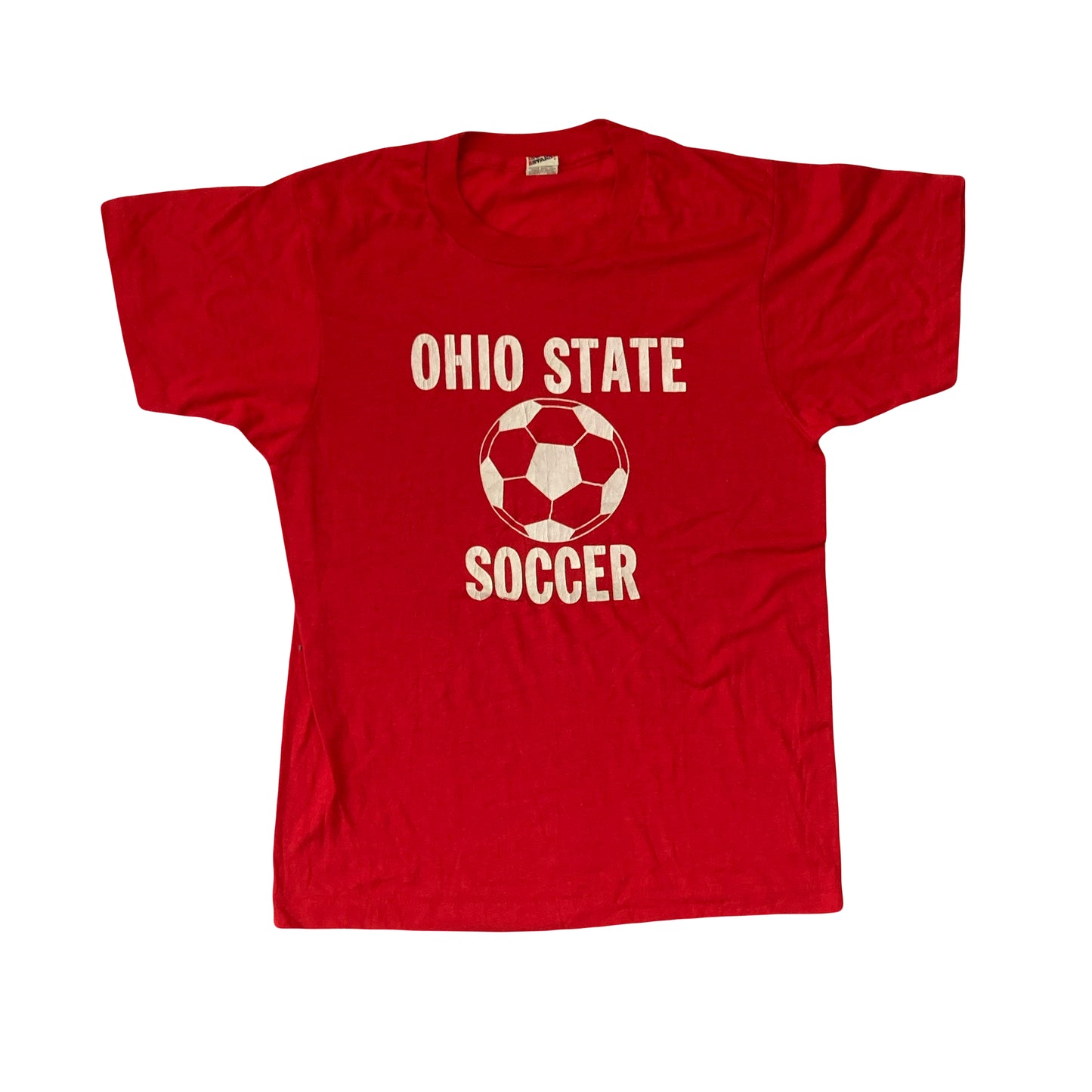 Vintage 80s Ohio State Soccer red souvenir single stitch t-shirt size medium