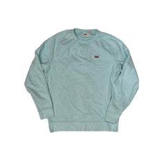 Vintage Y2K Levi's Crew Neck Sweatshirt Light Baby Blue M Raglan Pullover