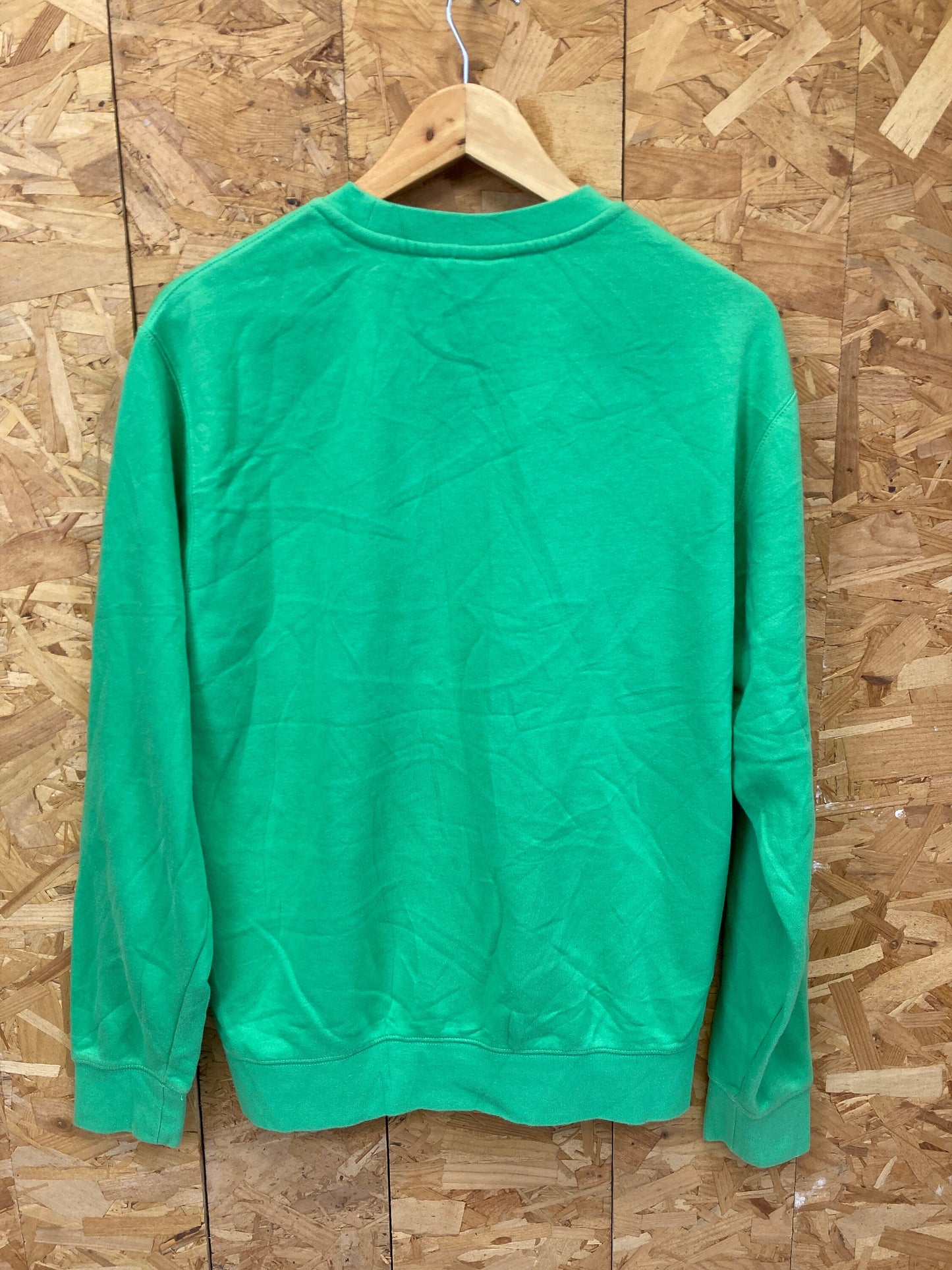 Vintage Y2K Nike minimal swoosh bright green crew neck sweater size medium oversized fit