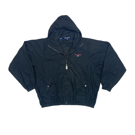 Vintage Y2K Ralph Lauren charcoal black lightweight waterproof windbreaker zip jacket size XL