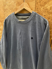 Vintage Y2K grey minimal crew neck sweater size large by Izon