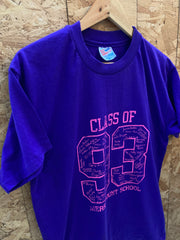 Vintage 93 class of Merrymount souvenir single stitch purple t-shirt size large