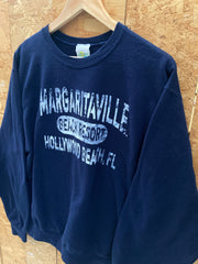 Vintage 90s Margaritaville USA navy crew neck sweater size medium by jerzees