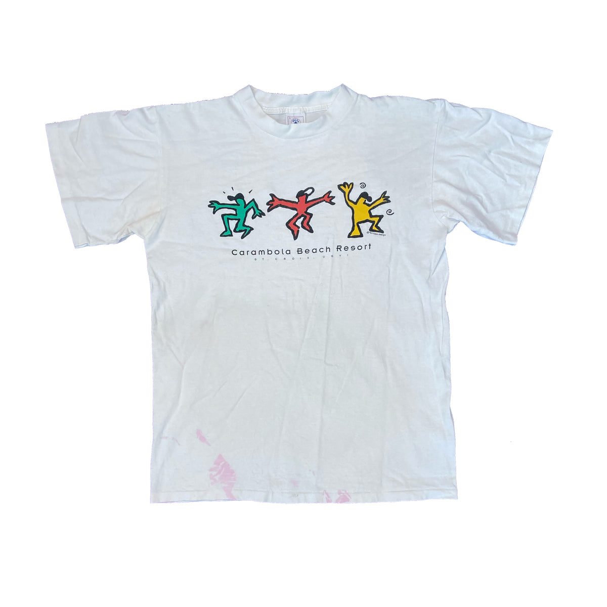 Vintage 90s Carambola beach stick man single stitch t-shirt size large grade B