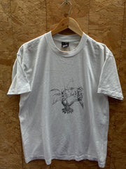 Vintage 90s Hummingbird illustration single stitch white t-shirt size large