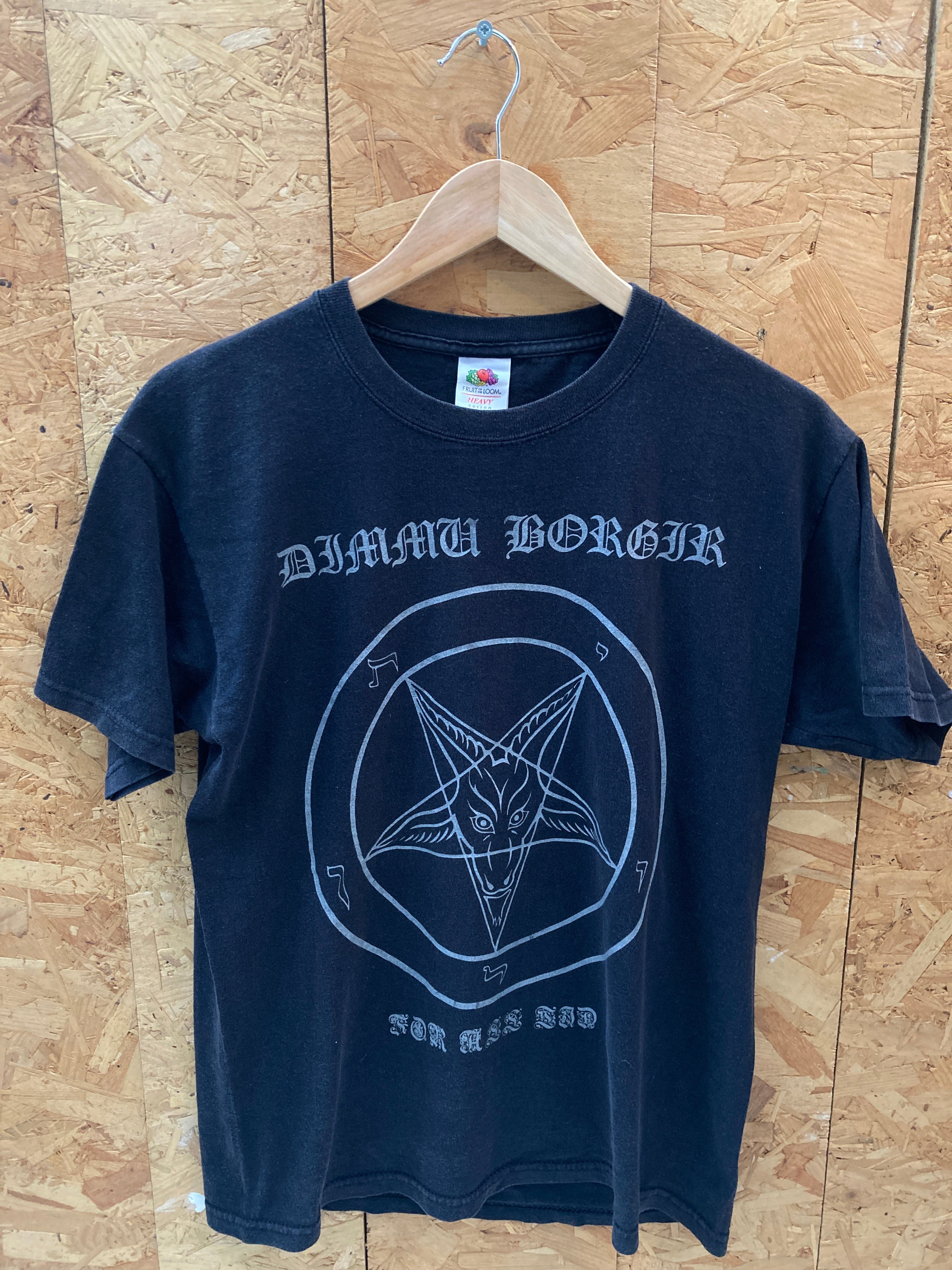 Vintage 90s Dimmu Borgir For Ass Tid double side print black t-shirt size medium