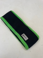 Dolomite Black & Neon Green Knit Headband Ear Warmer - One Size - Made in Italy