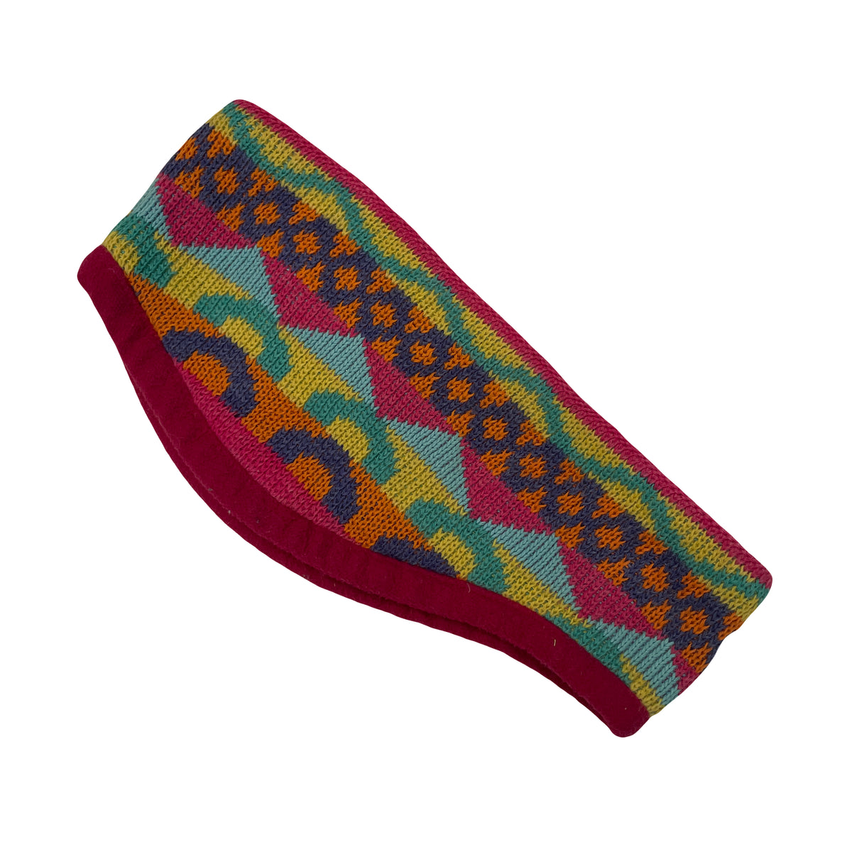 Boho Geometric Knit Headband Ear Warmer Fleece Lined Multicolor Women's