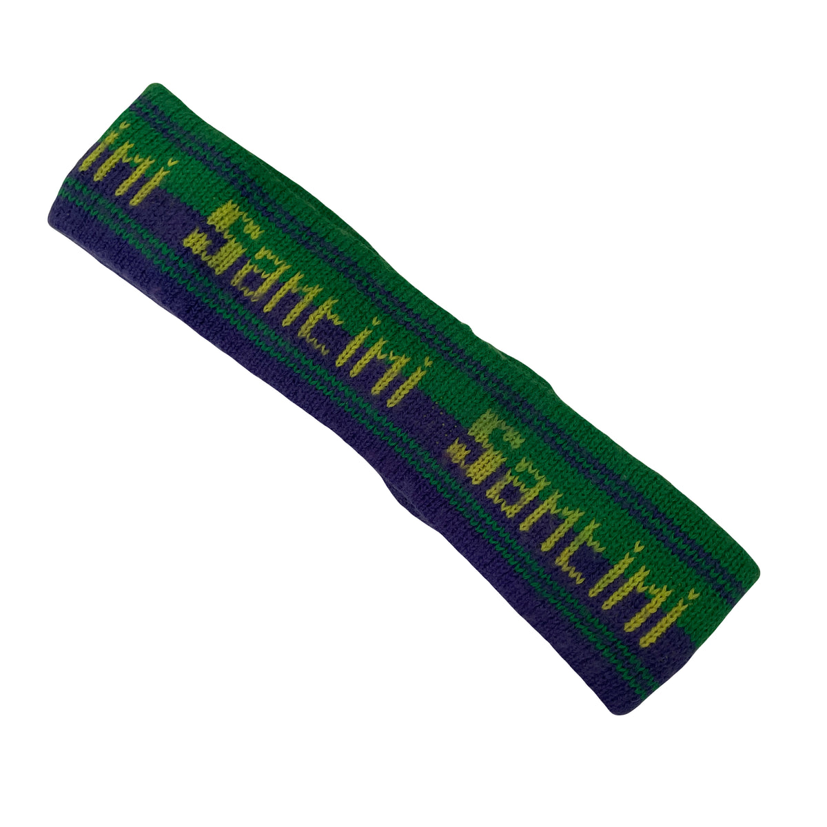 Santini Vintage Knit Headband Green Purple Yellow Logo Sport Tennis Cycling Retro