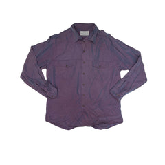 Vintage 90s Andre Leon Men's L Purple Long Sleeve Button Up Silk Shirt