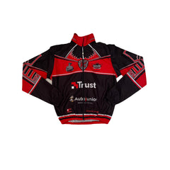 Vintage WindTex Cycling Jacket Men's Red Black Full Zip Jersey Bike Sportswear