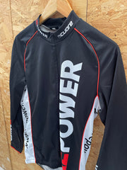 RePower Long Sleeve Cycling Jersey Men's L Black Red White Full Zip Athletic