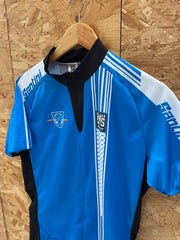 Santini SMS Cycling Jersey Short Sleeve Blue White Black XL Men's