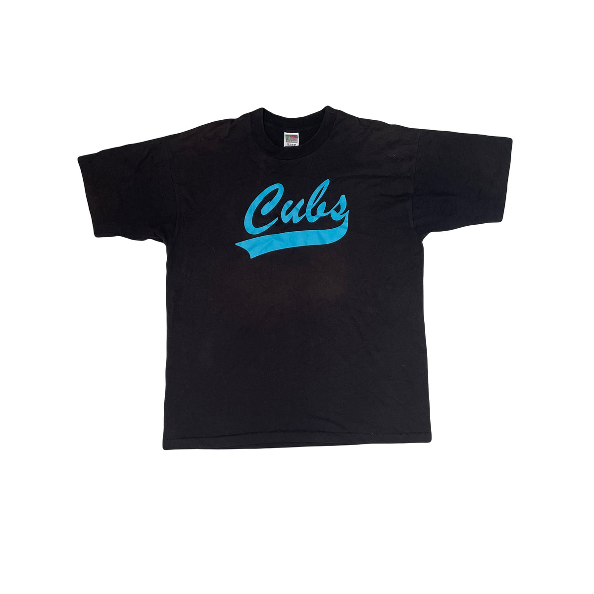 Vintage 90s Single Stitch Fruit of the Loom Cubs T-Shirt Black XL Graphic Tee