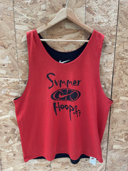 Nike Summer Hoops 97 Reversible Basketball Tank Top Men's XL Black Red