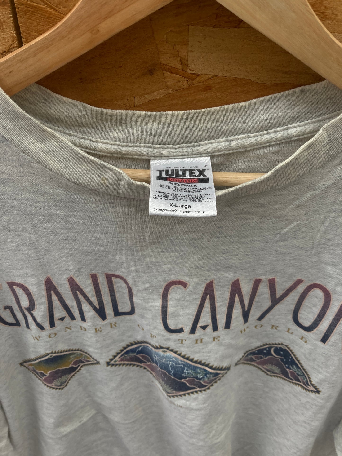 Vintage 90s Grand Canyon USA souvenir light grey single stitch t-shirt size XL