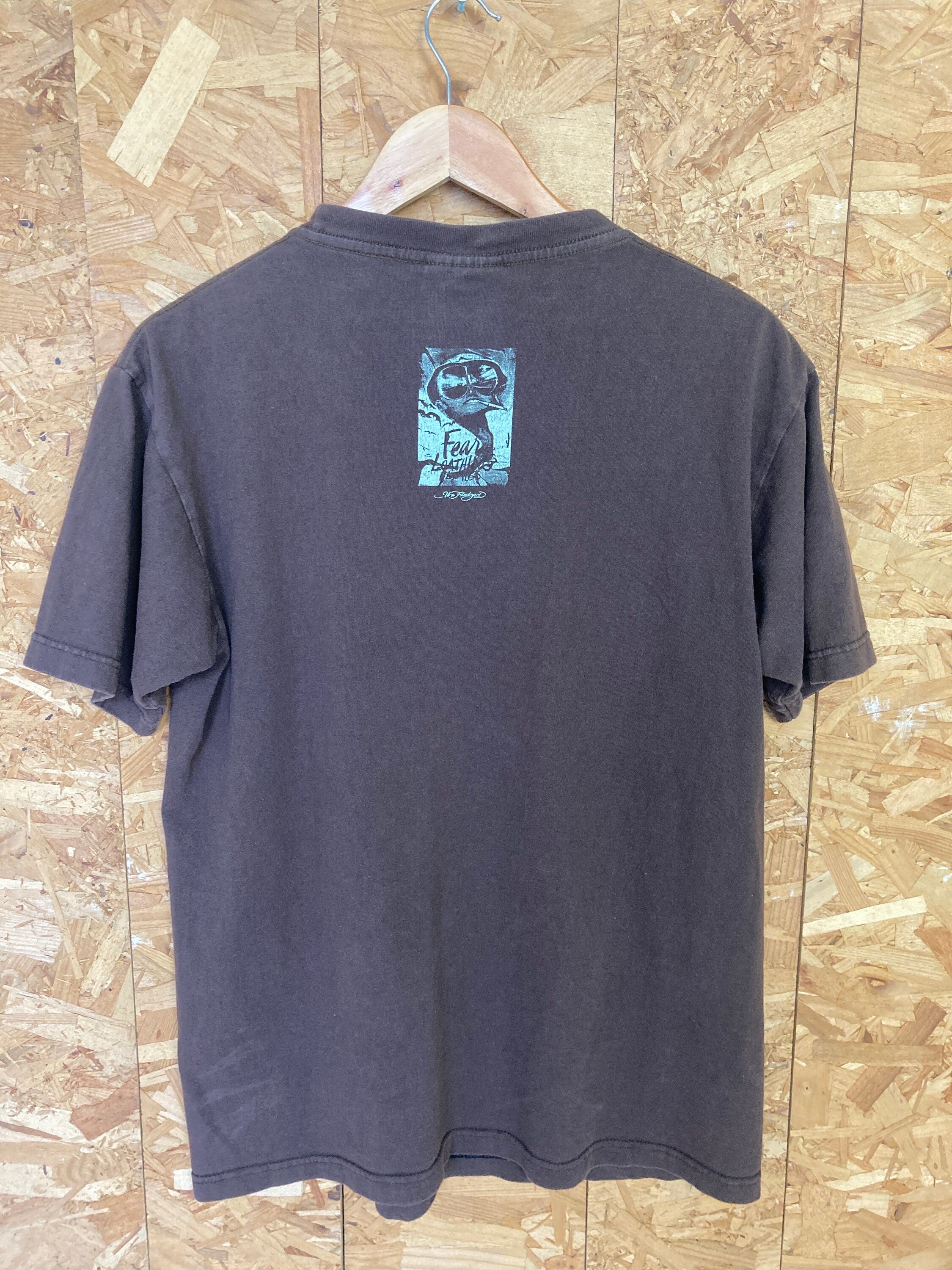 Vintage 90s Fear and loathing in Las Vegas brown green double sided print movie film souvenir t-shir