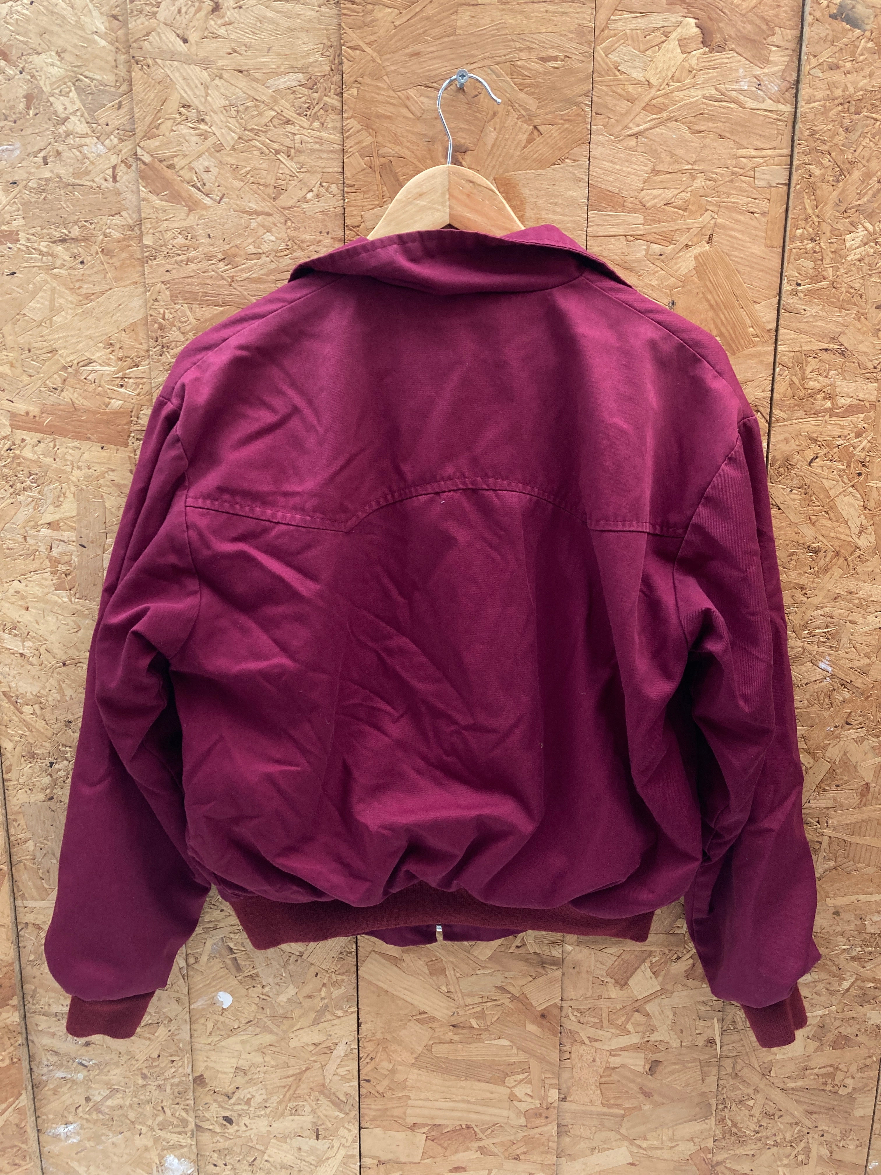 Vintage MOD soul skin punk maroon tartan inner Harrington style jacket size S