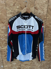 Scott Racing Team Cycling Jacket Men's M Blue Full Zip