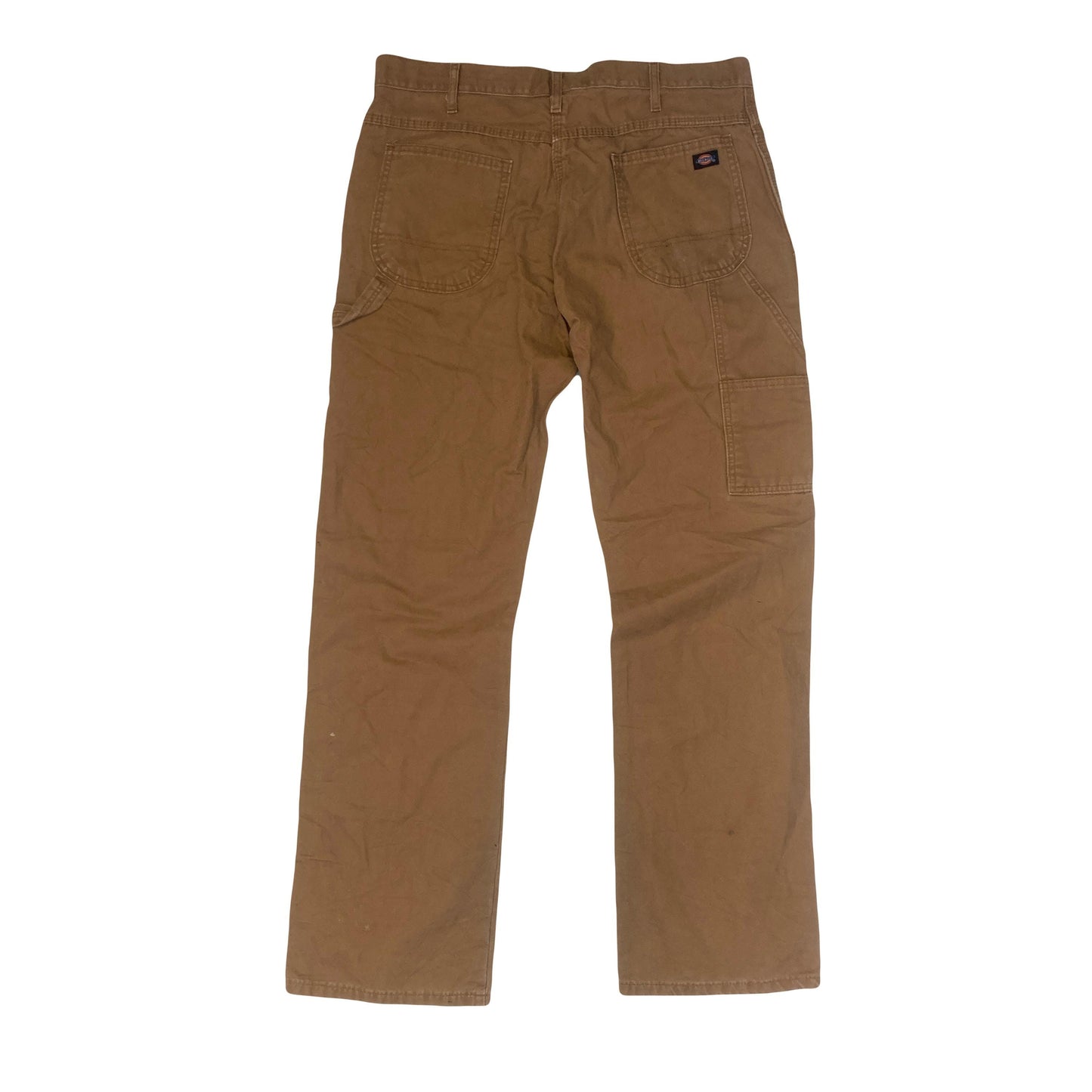 Dickies Vintage 90s W36 L32 distressed worn tan beige cotton canvas duck weave workwear carpenter pa
