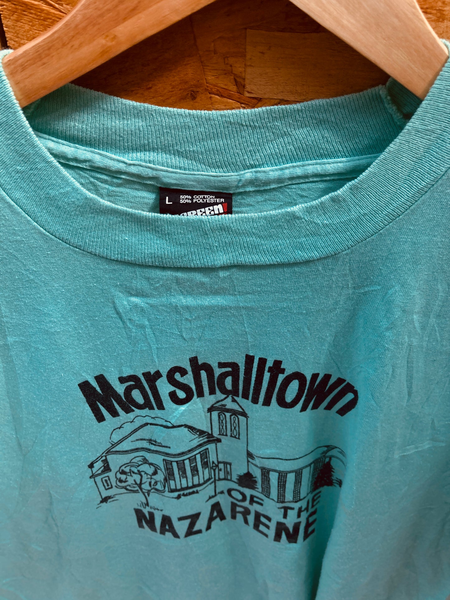 Vintage 90s Marshalltown Iowa USA souvenir single stitch  t-shirt size large