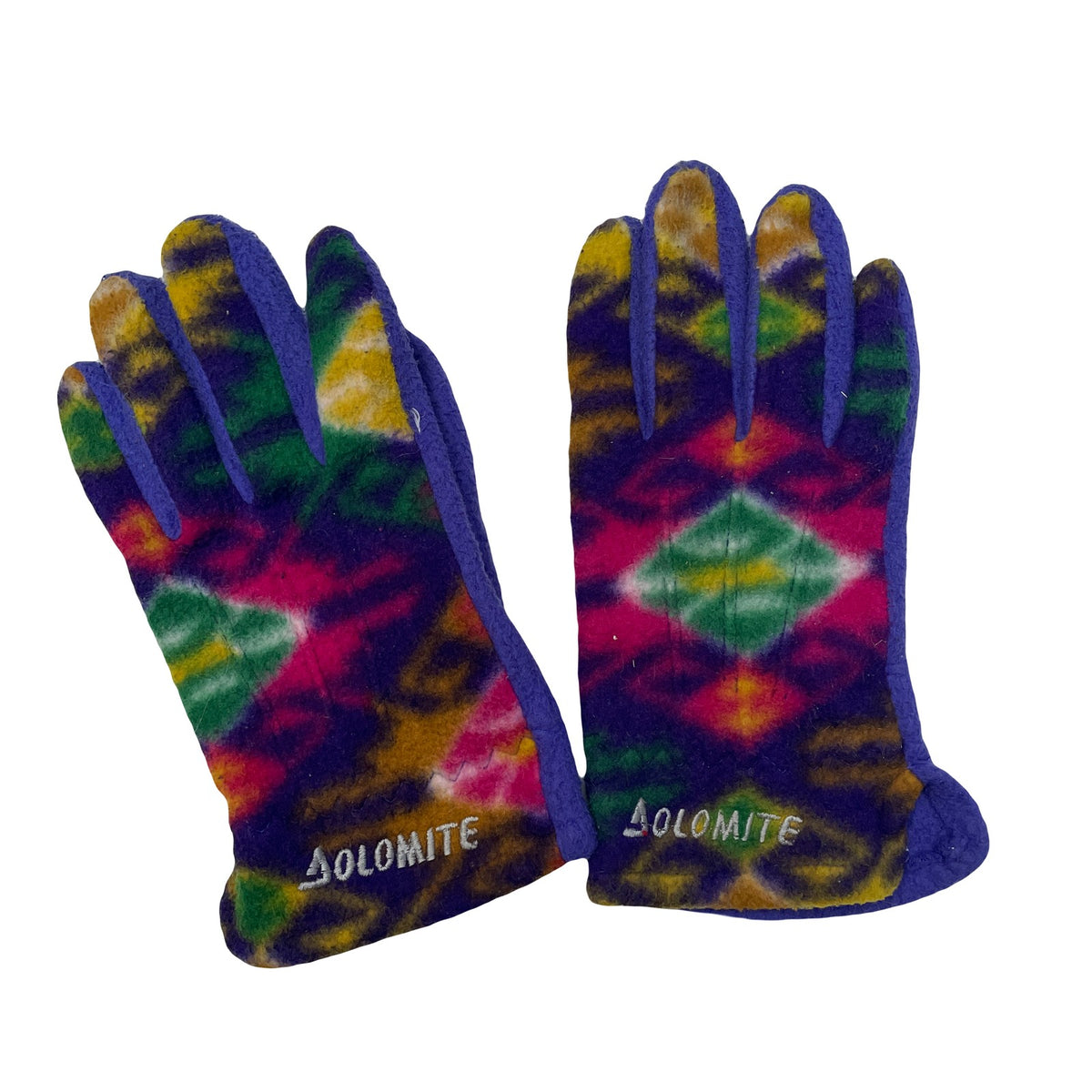 Vintage Dolomite Crazy Abstract Fleece Gloves - Women's - Purple/Multi