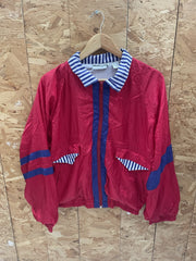 Vintage Wear-A-Seen Track Jacket Red Blue Stripe L