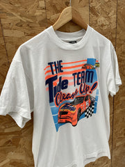 Vintage 90s Single Stitch Tide Team Nascar Racing T-Shirt Size L White