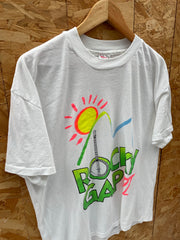 Vintage Single Stitch Hanes Rocky Gap III Banjo Spring Break T-Shirt  Size L