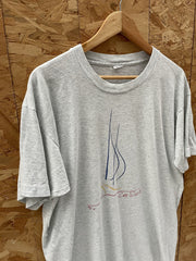 Vintage Key West Sailboat Graphic T-Shirt XL Heather Gray Short Sleeve Tee