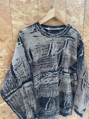 Fruit of the Loom Tie Dye Graphic Crewneck Sweatshirt Size L Brown Black