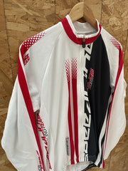 Marcello Bergamo Racing Team Cycling Jacket XXL White Red Black Long Sleeve