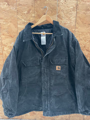 Vintage Carhartt Chore Barn Coat 3XL Black Quilted Jacket