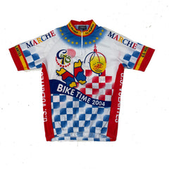 Vintage Nalini Team "Bike Time 2004" Cycling Jersey Size L White/Red/Blue