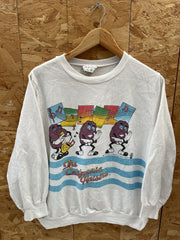 Vintage California Raisins Sweatshirt Crewneck White Graphic Print 90s