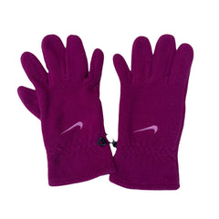 Nike Fleece Gloves Purple Embroidered Swoosh Youth XL Winter Warm