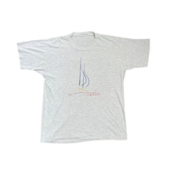 Vintage Key West Sailboat Graphic T-Shirt XL Heather Gray Short Sleeve Tee