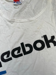 Vintage Reebok Tank Top Men's XXL White Union Jack Graphic Athletic Sleeveless