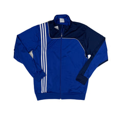 Adidas Track Jacket Blue White 3-Stripes Full Zip Men's Size M
