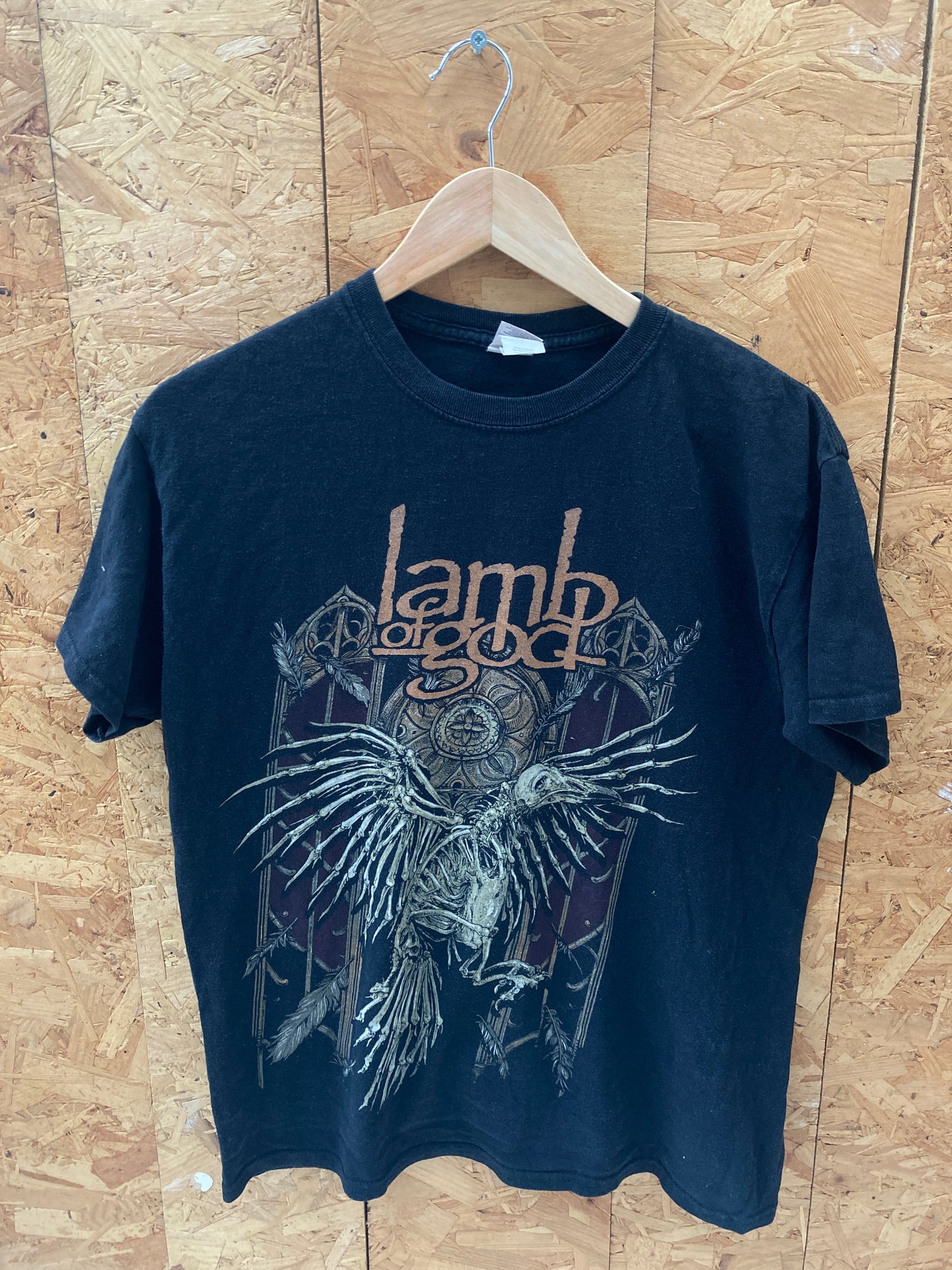 Vintage Y2K Lamb of God metal band black rock t-shirt size medium on Gildan