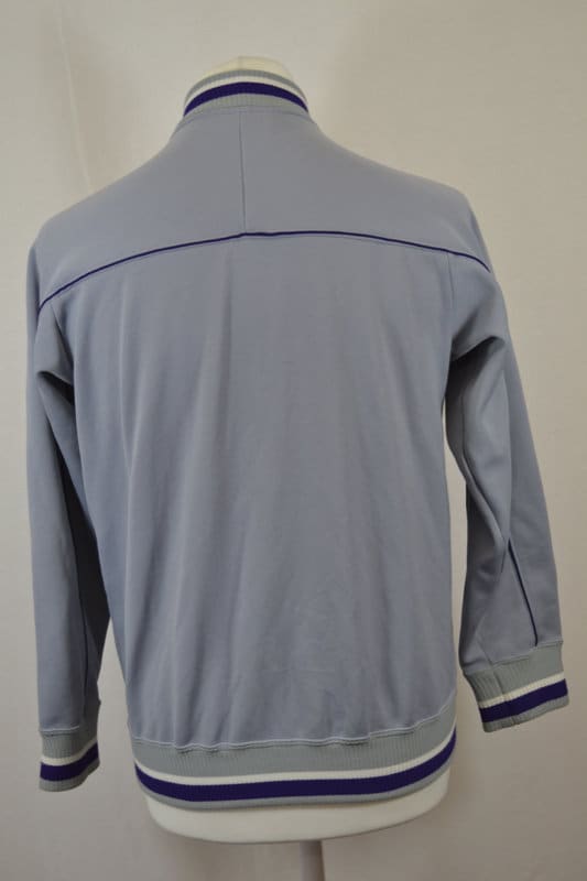 Vintage Y2K grey purple Asics tracksuit training zip track top size small