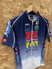 Vintage Giordana Cycling Jersey Blue Short Sleeve Men's M Giro D'Italia
