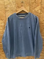 Vintage Y2K grey minimal crew neck sweater size large by Izon