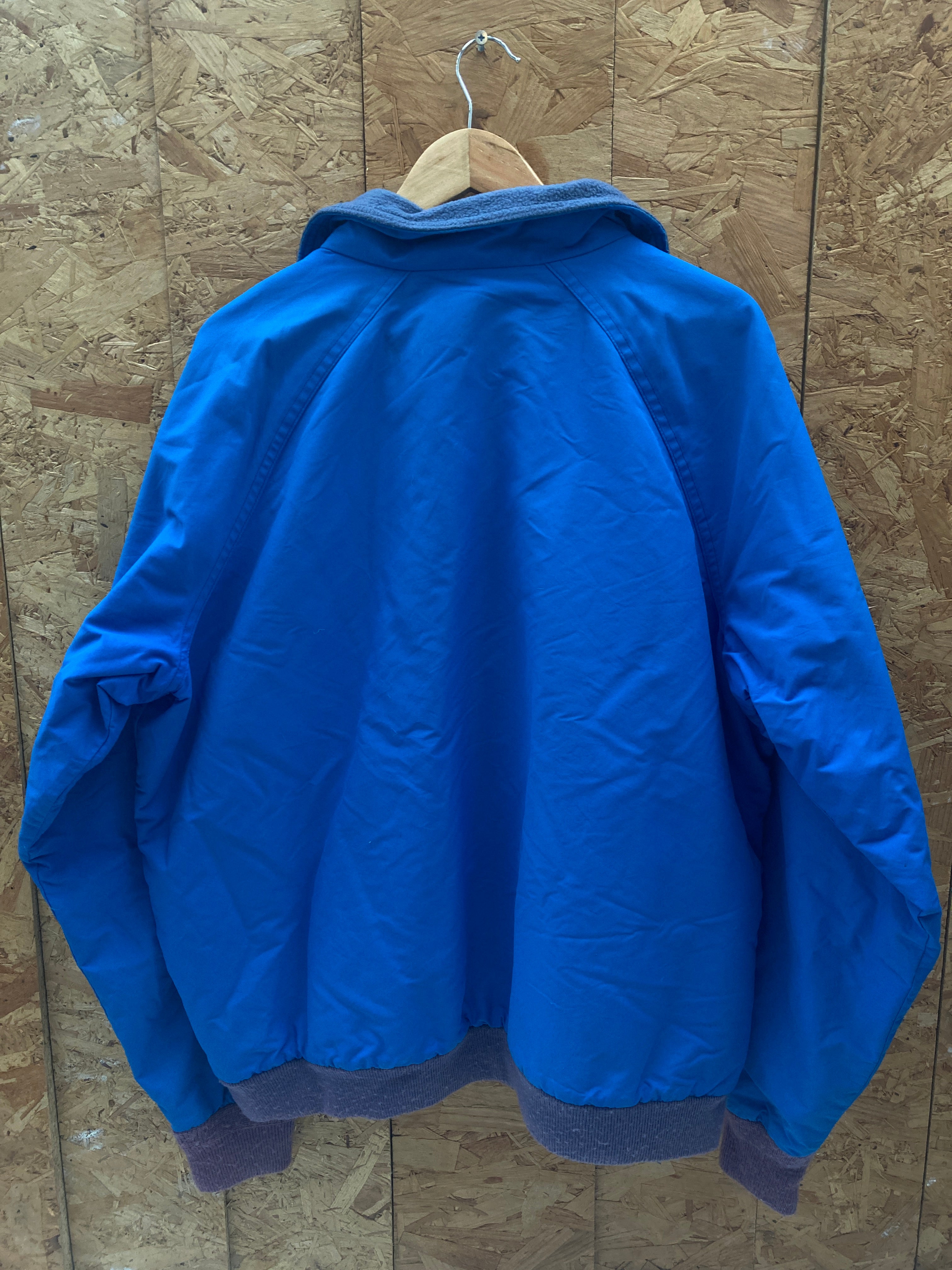 Vintage 90s blue grey LL Bean fleece lined heavy shell winter jacket size XL